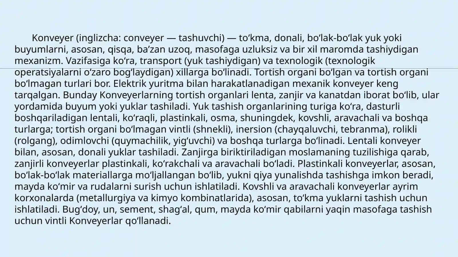 Maxsus konveyerlarni ishlatishda xavfsizlik talablari 4