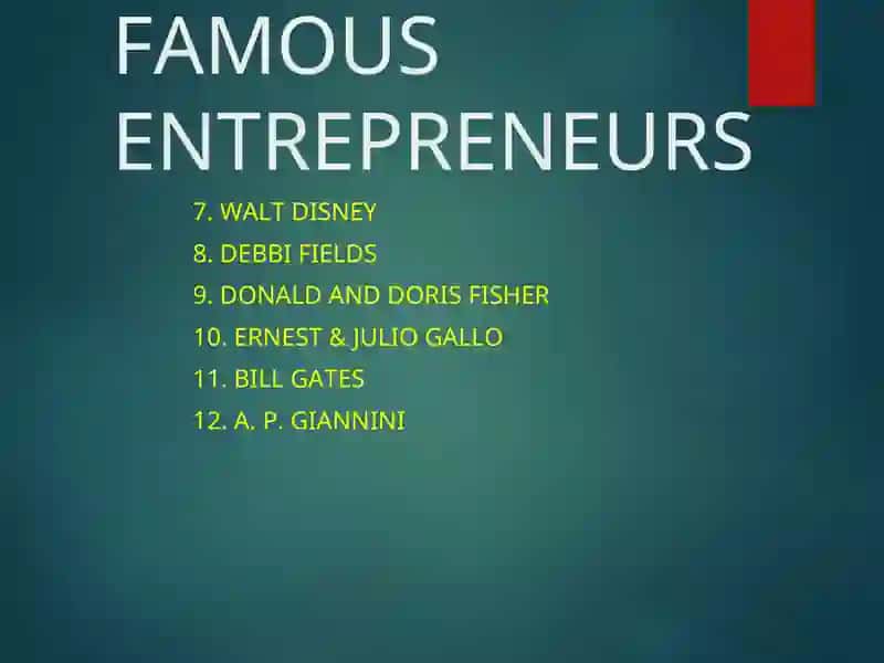 FAMOUS ENTREPRENEURS 4