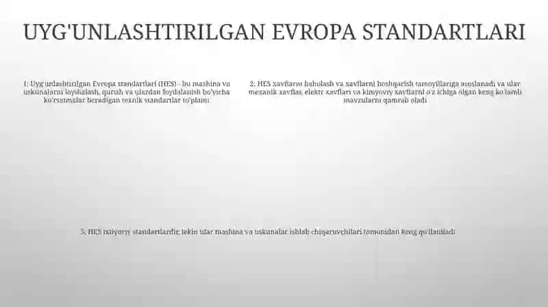 Mashina Va Mexanizmlar Uchun Texnika Xavfsizligi Talablari Keltiriladigan Meyoriy Hujjatlar Tizimi 4