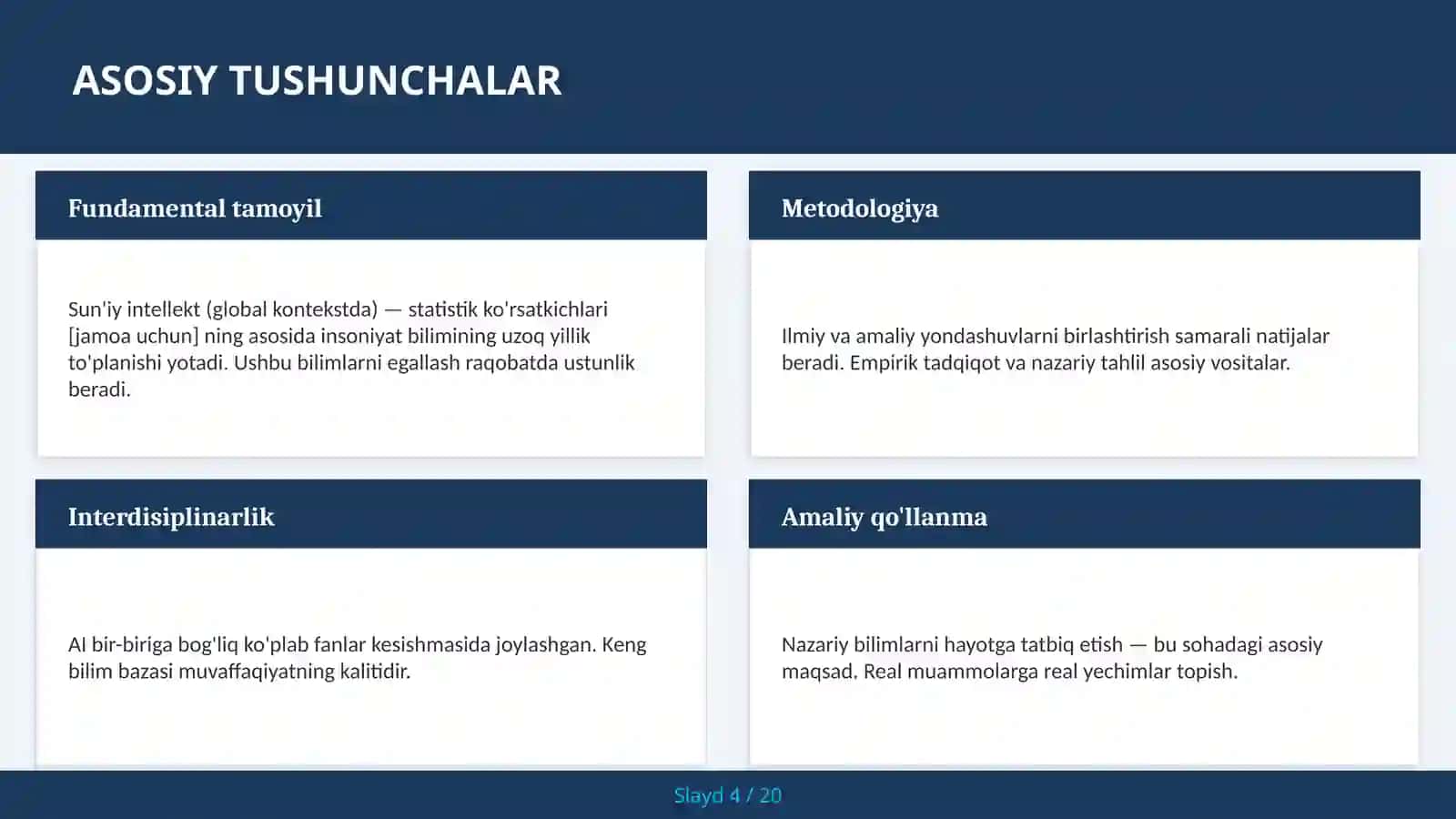 Sun'iy intellekt (global kontekstda) — statistik ko'rsatkichlari [jamoa uchun] 4