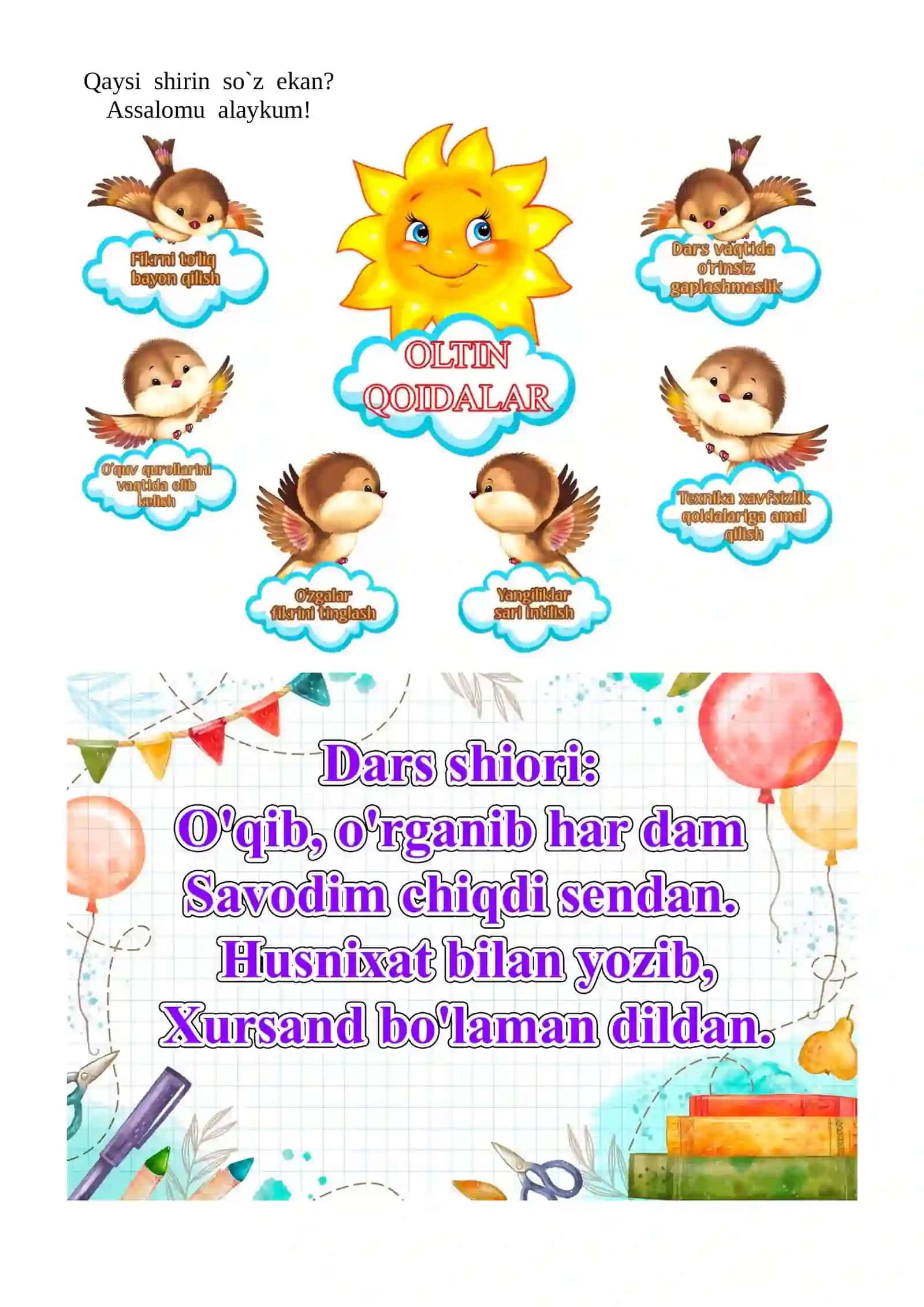 Gapning ifoda maqsadiga ko'ra turlari mavzusidagi  4-sinf Ona tili  fanidan dars ishlanmasi 4
