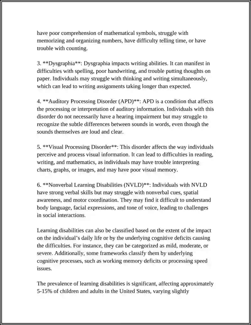 Learning Disabilities 4