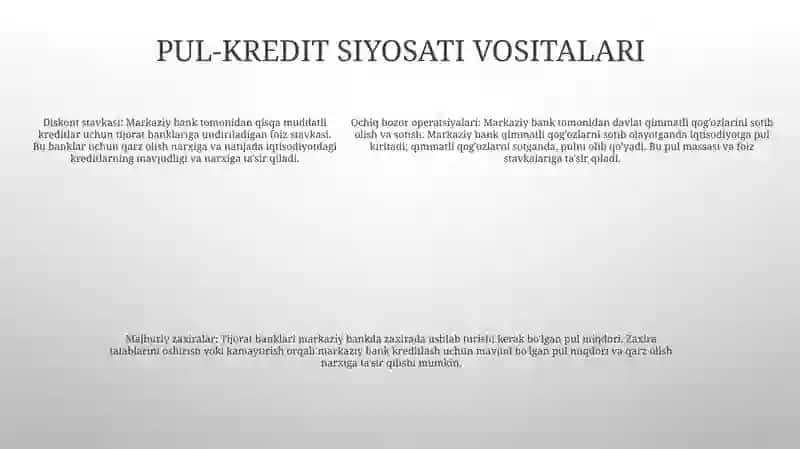 Pul-Kredit Siyosati 4