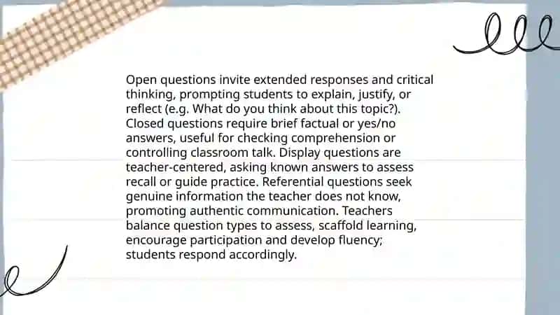 Teacher's and student's speech 4