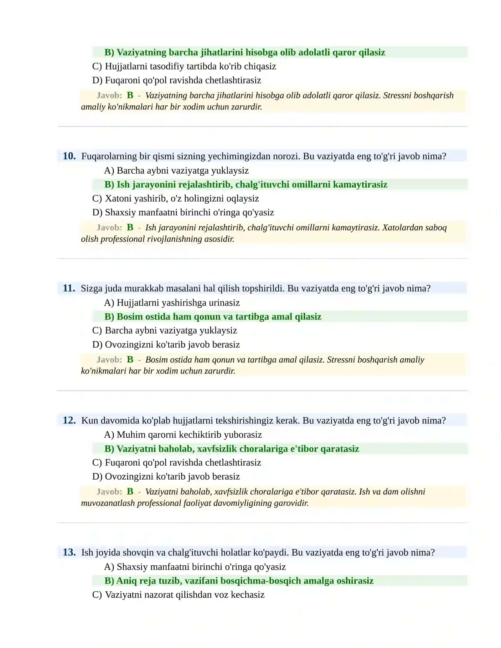 PSIXOLOGIK SINOV Testlari 4