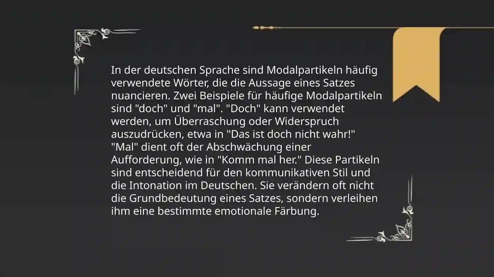 Die Verwendung von Modalpartikeln im Deutschen 4