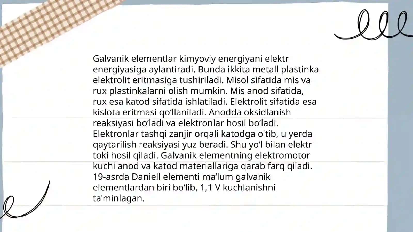 Galvanik elementlar va ularning elektr yurituvchi kuchi 4