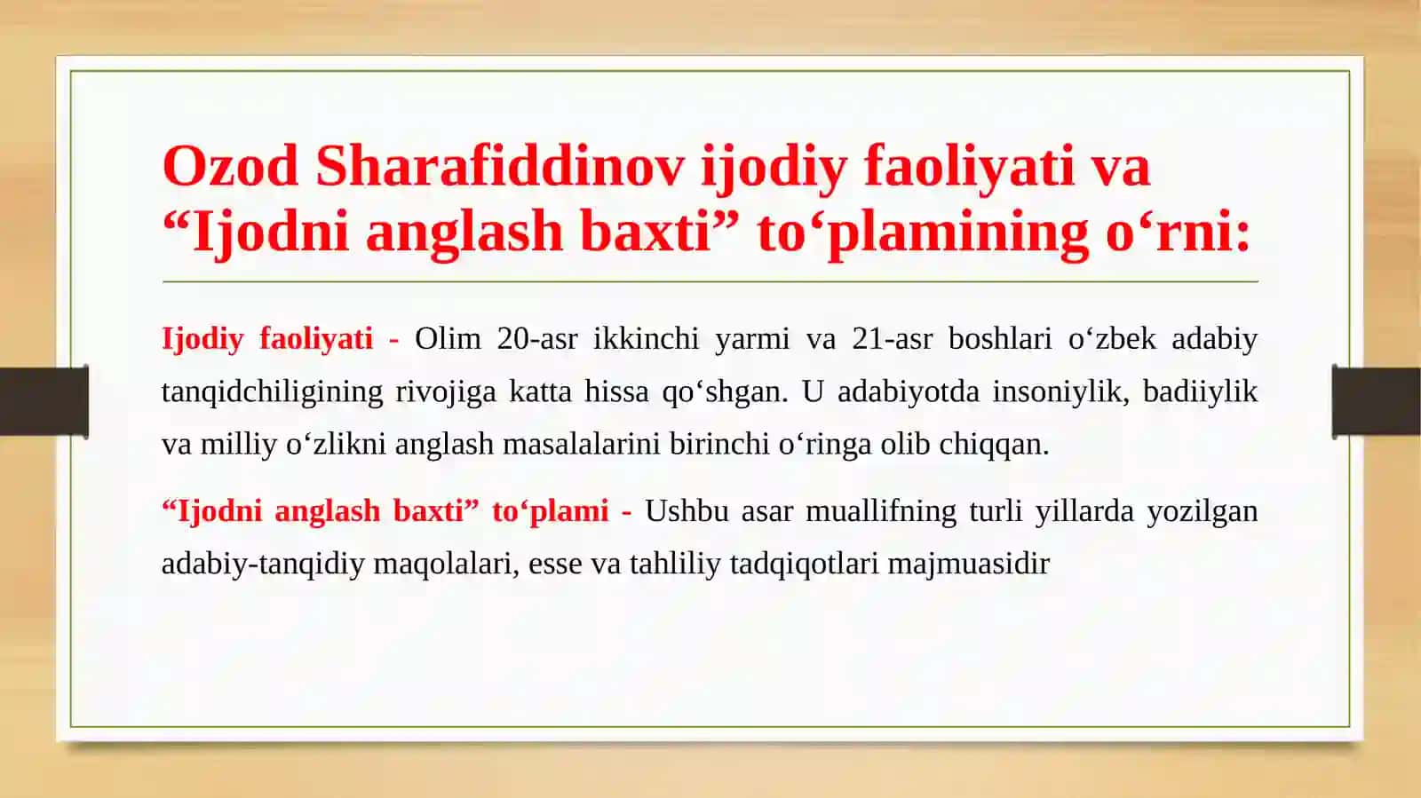 O'zbek adabiy tanqidi tarixi 4