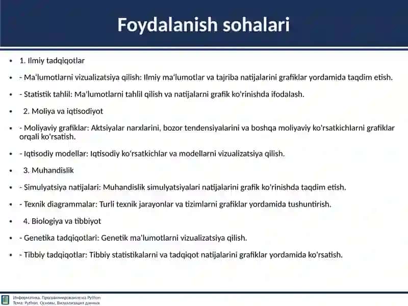 Matplotlib kutubxonasi 4