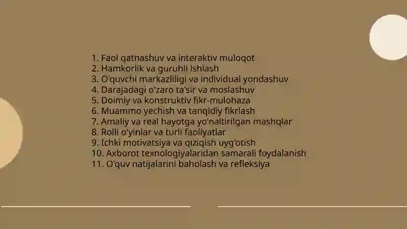 O'qitishning interfaol usullariga tafsiv 4