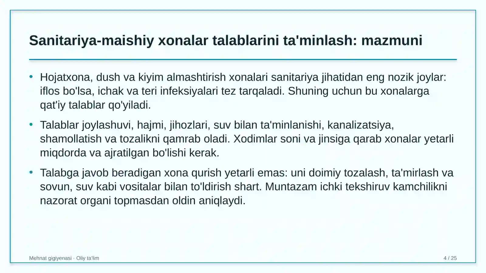 Frilans platformalarida sanitariya-maishiy xonalar talablarini ta'minlash 4