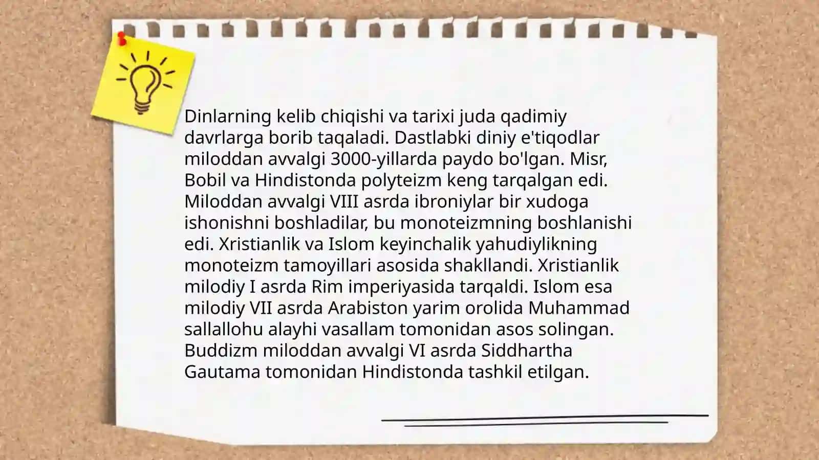 Jahon dinlari va ularning tasnifi 4