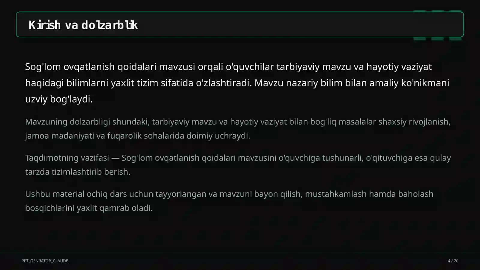 Sog'lom ovqatlanish qoidalari 4
