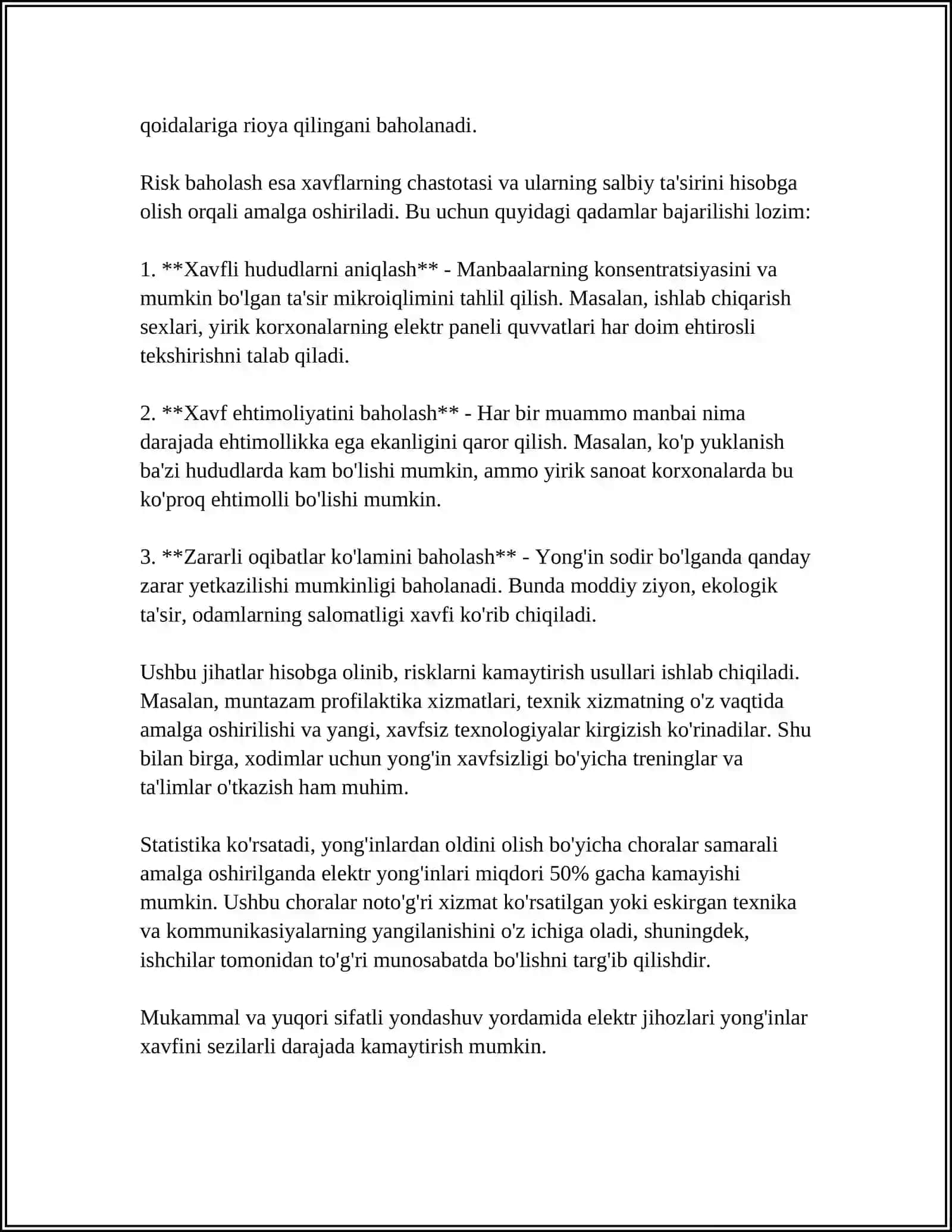 ELEKTR JIHOZLARI YONG'IN XAVFSIZLIGI 4