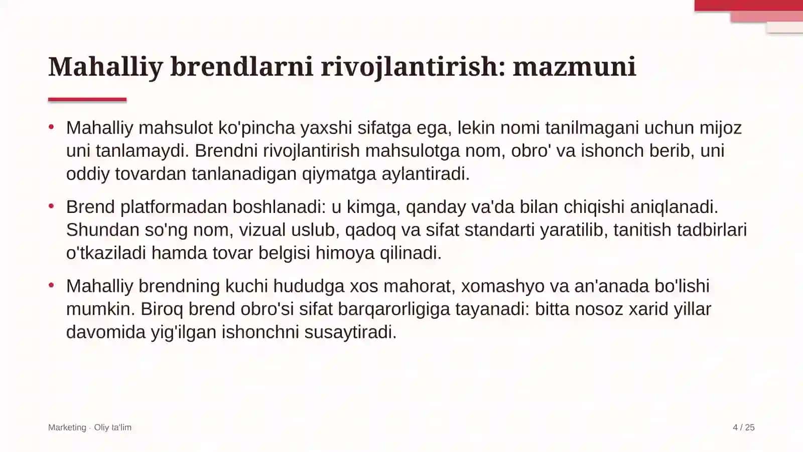 Ziyorat turizmida mahalliy brendlarni rivojlantirish 4