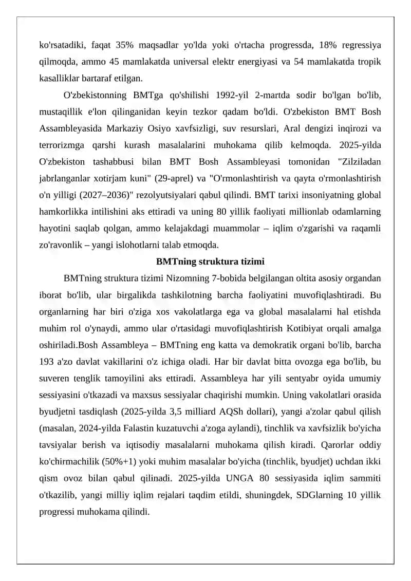 Birlashgan Millatlar Tashkiloti va uning faoliyati 4