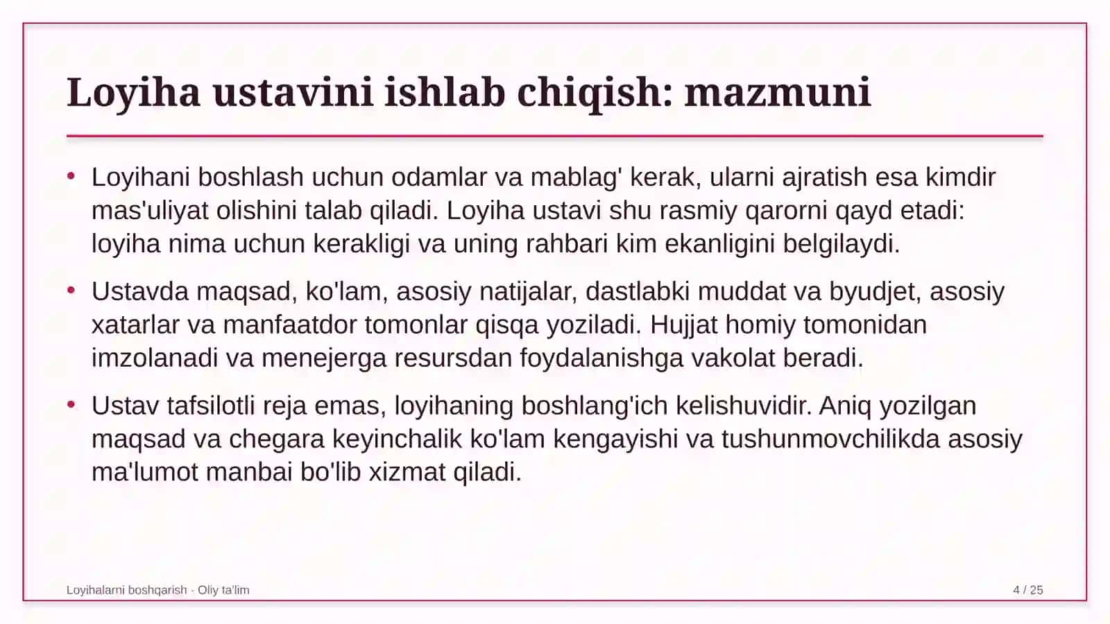 Gipermarketlarda loyiha ustavini ishlab chiqish 4