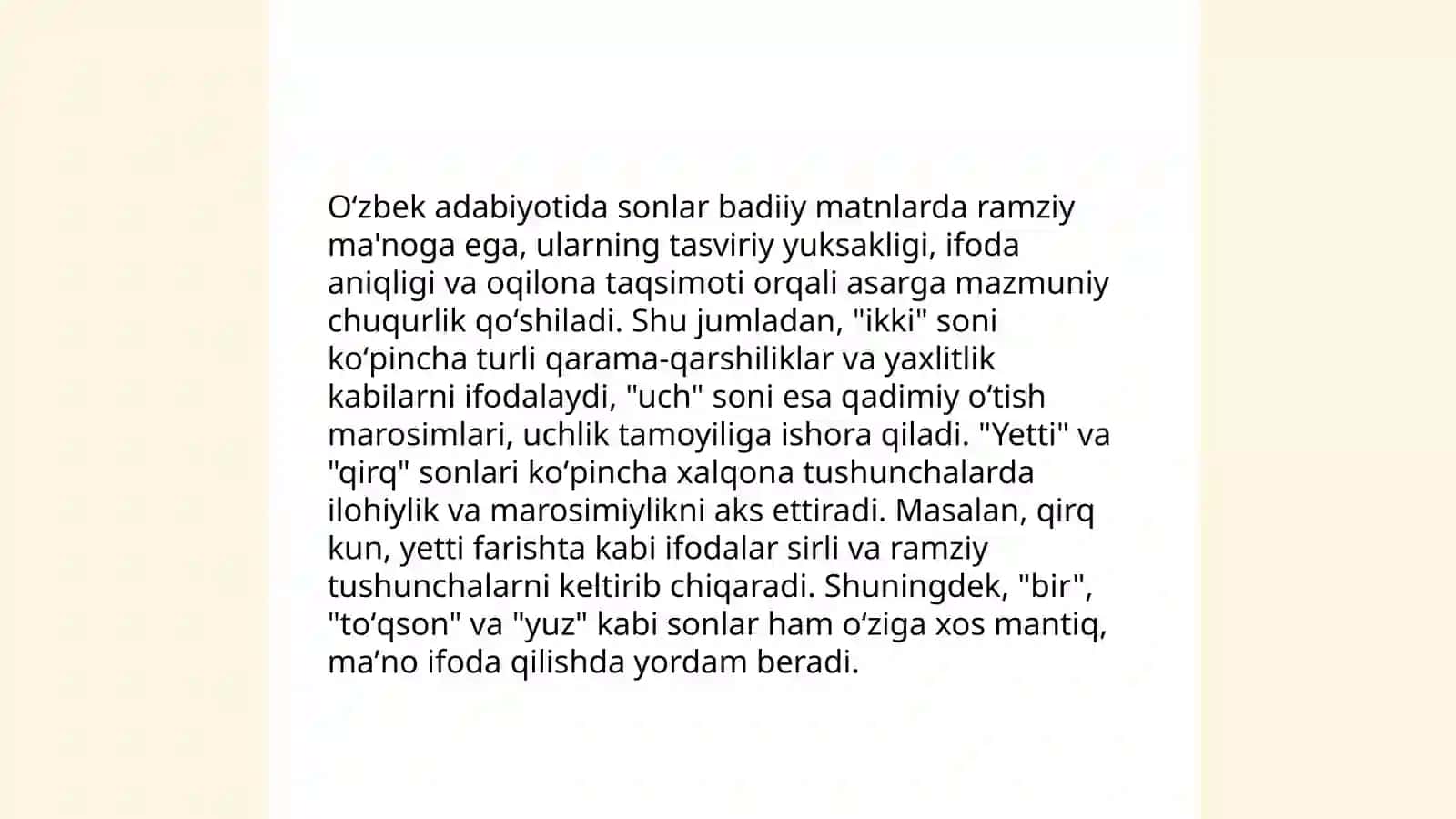 Son va olmosh soʻz turkumlarining uslubiy xususiyatlari 4