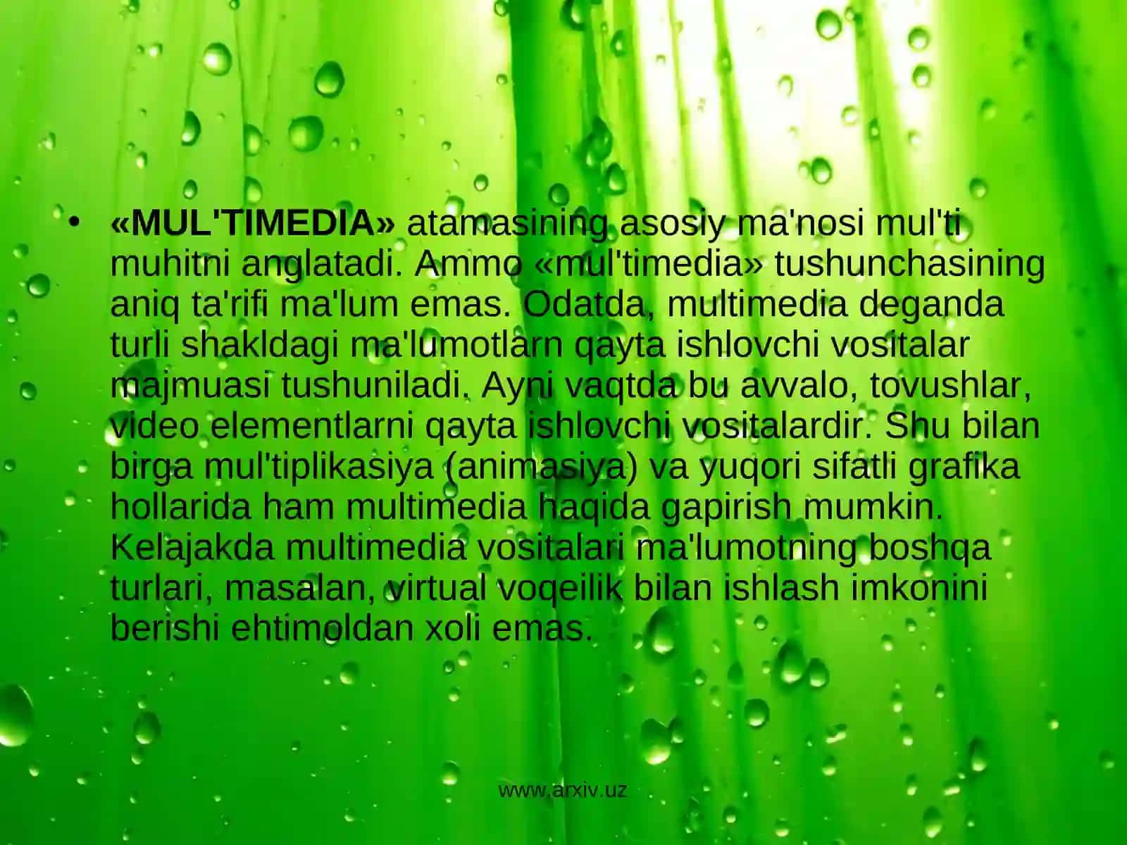 Mul'timedia imkoniyatlari 4