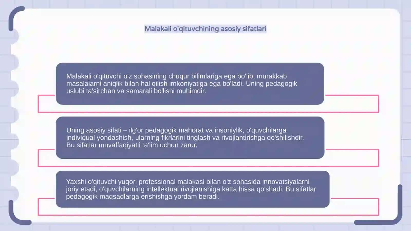 O'qituvchining professional malakasi 4