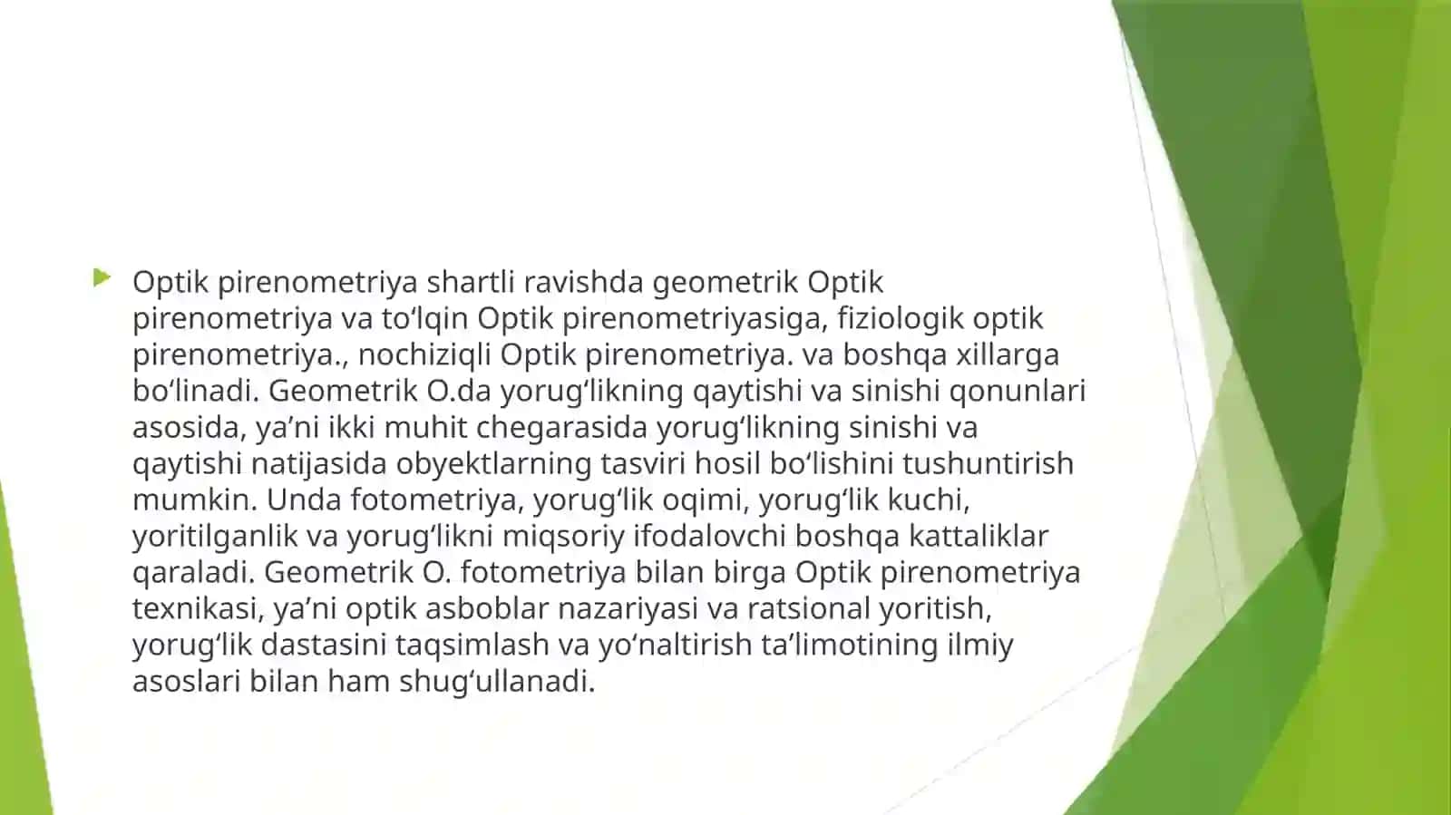 OPTIK PIRONOMETRIYA 4