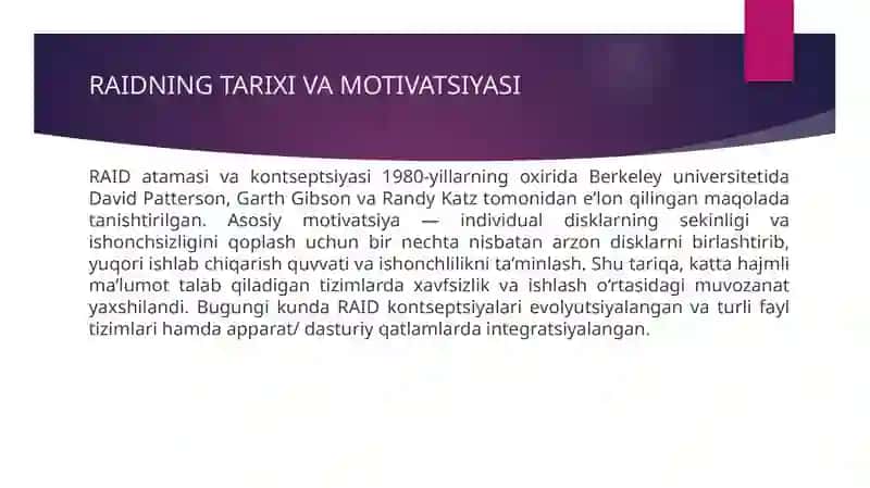 RAID tizimlari va turlari 4