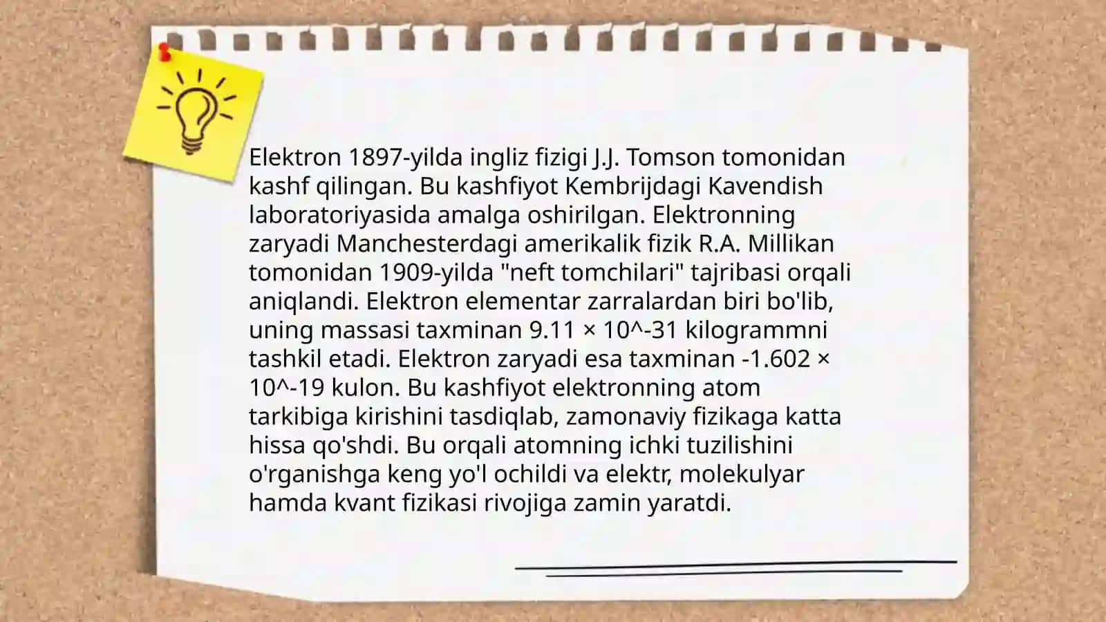 Elektronning xususiyatlari 4