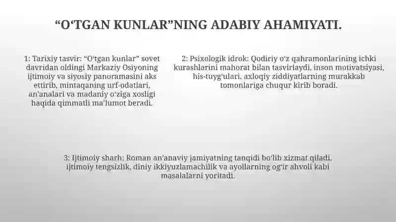 "O‘Tgan Kunlar" 4