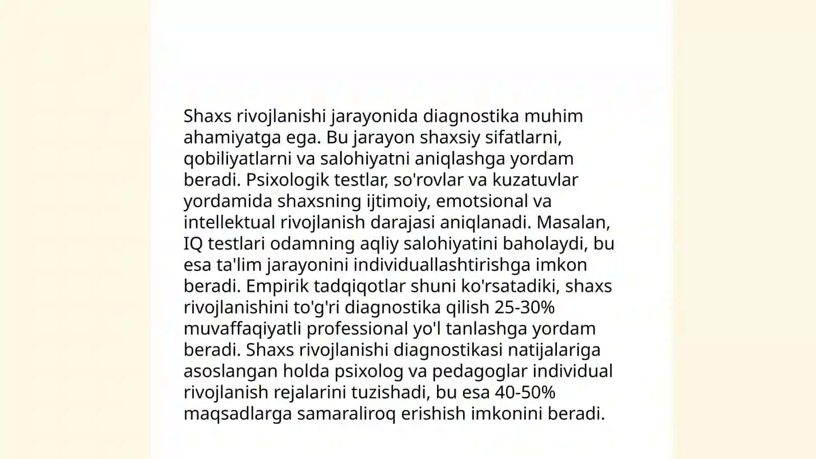 Pedagogik diagnostika 4