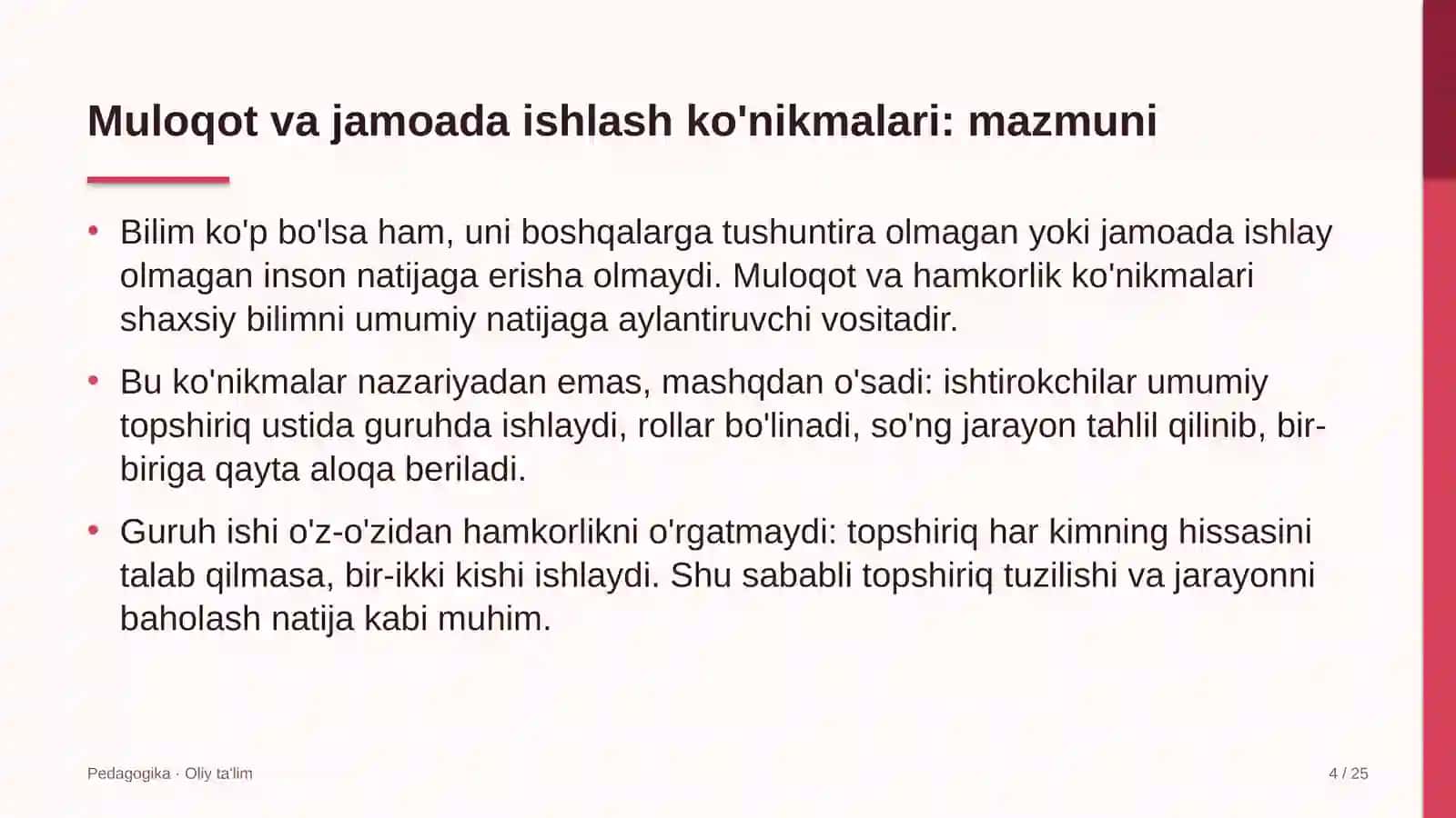 sanoatda muloqot va jamoada ishlash ko'nikmalarini rivojlantirish 9350 4