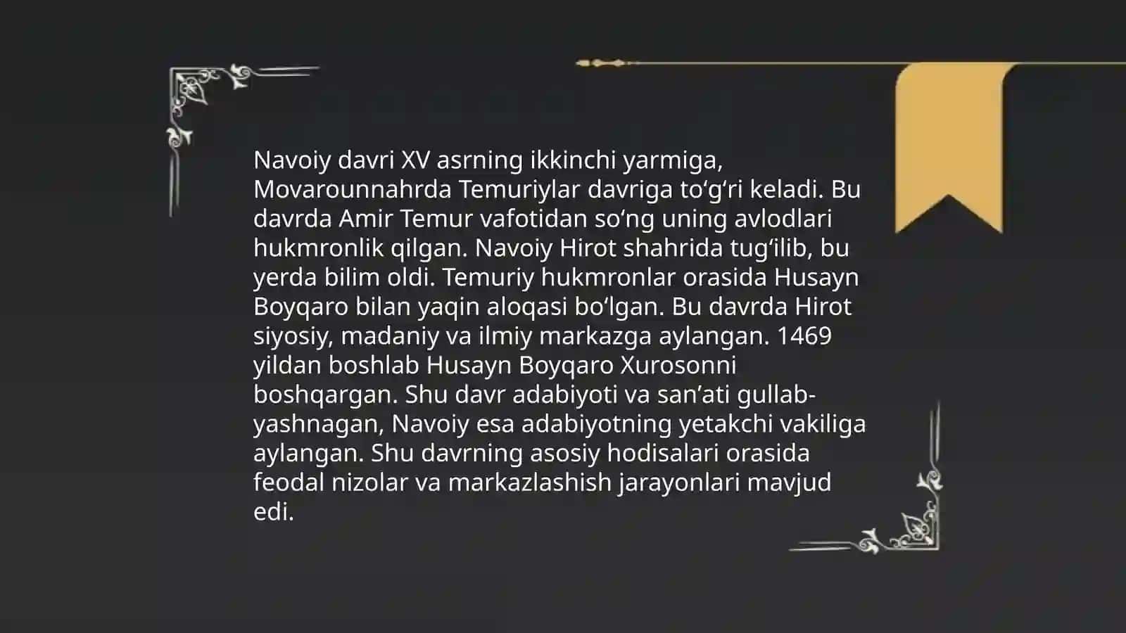 Alisher Navoiy hayoti haqida 4