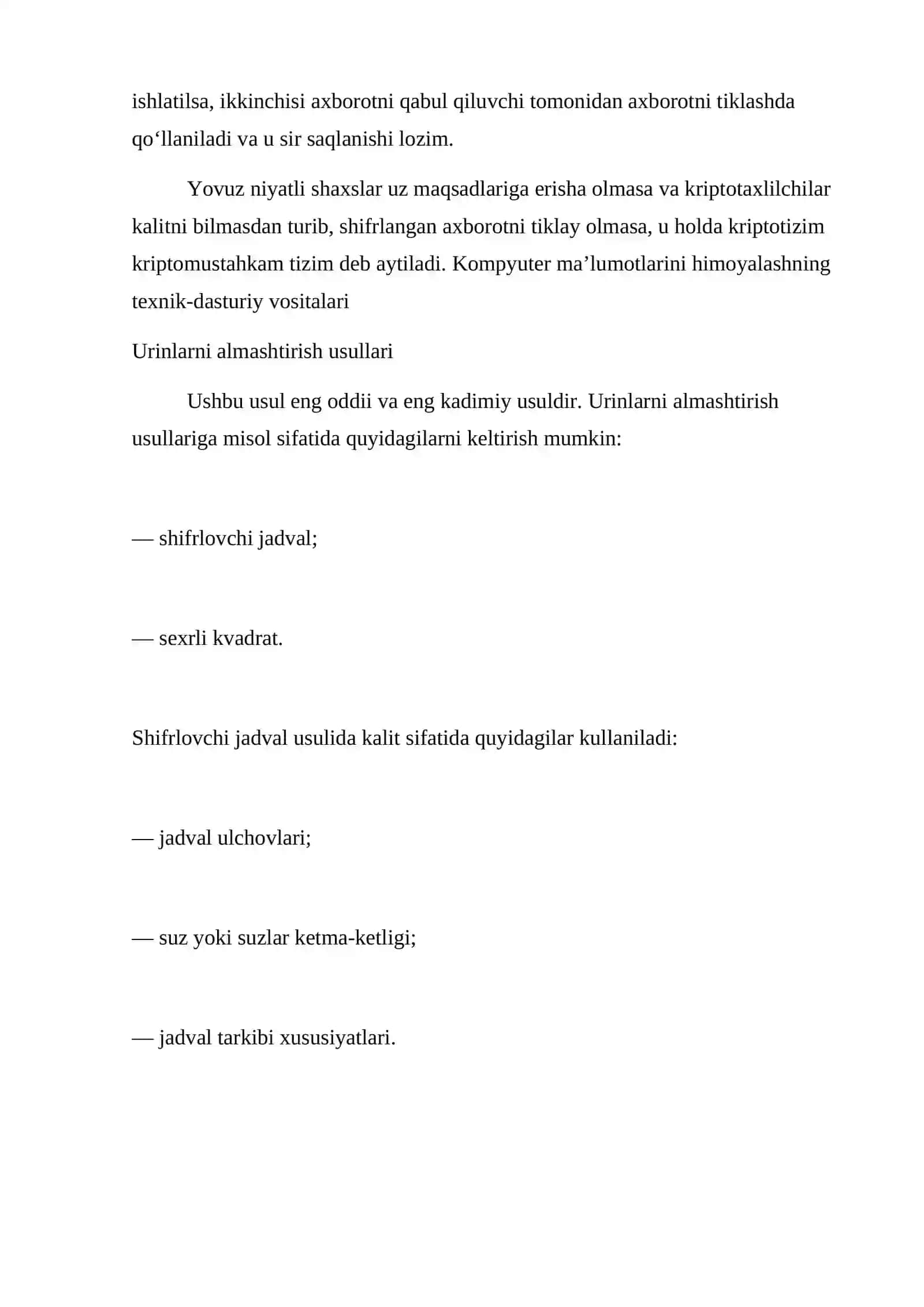 Axborotni ximoyalashning kriptografik usullari 4