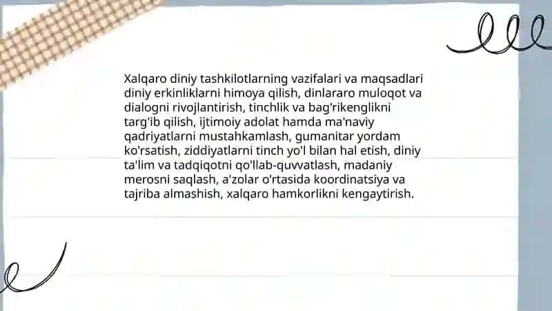 Xalqaro diniy tashkilotlar 4