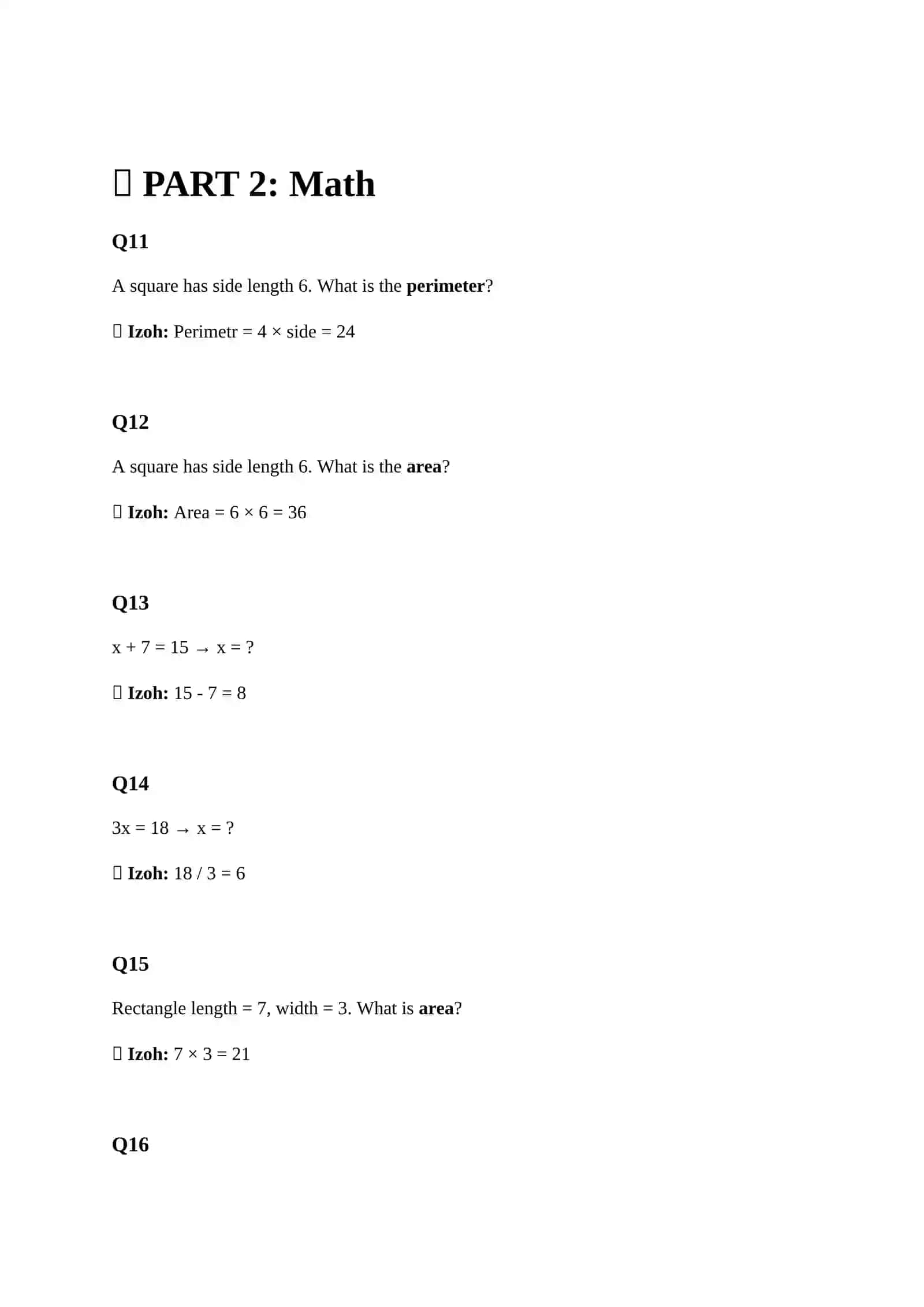 SAT STYLE TEST WITH ANSWERS 4