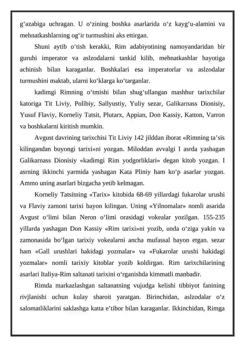 Qadimgi Rim madaniyati referat 4
