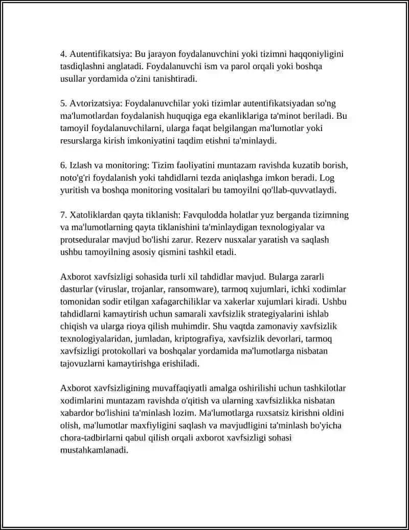 AXBOROT XAFSIZLIGI 4