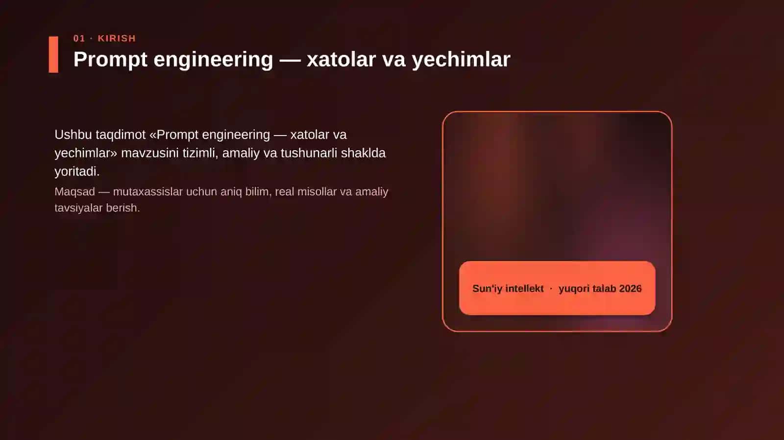 Prompt engineering — xatolar va yechimlar 4