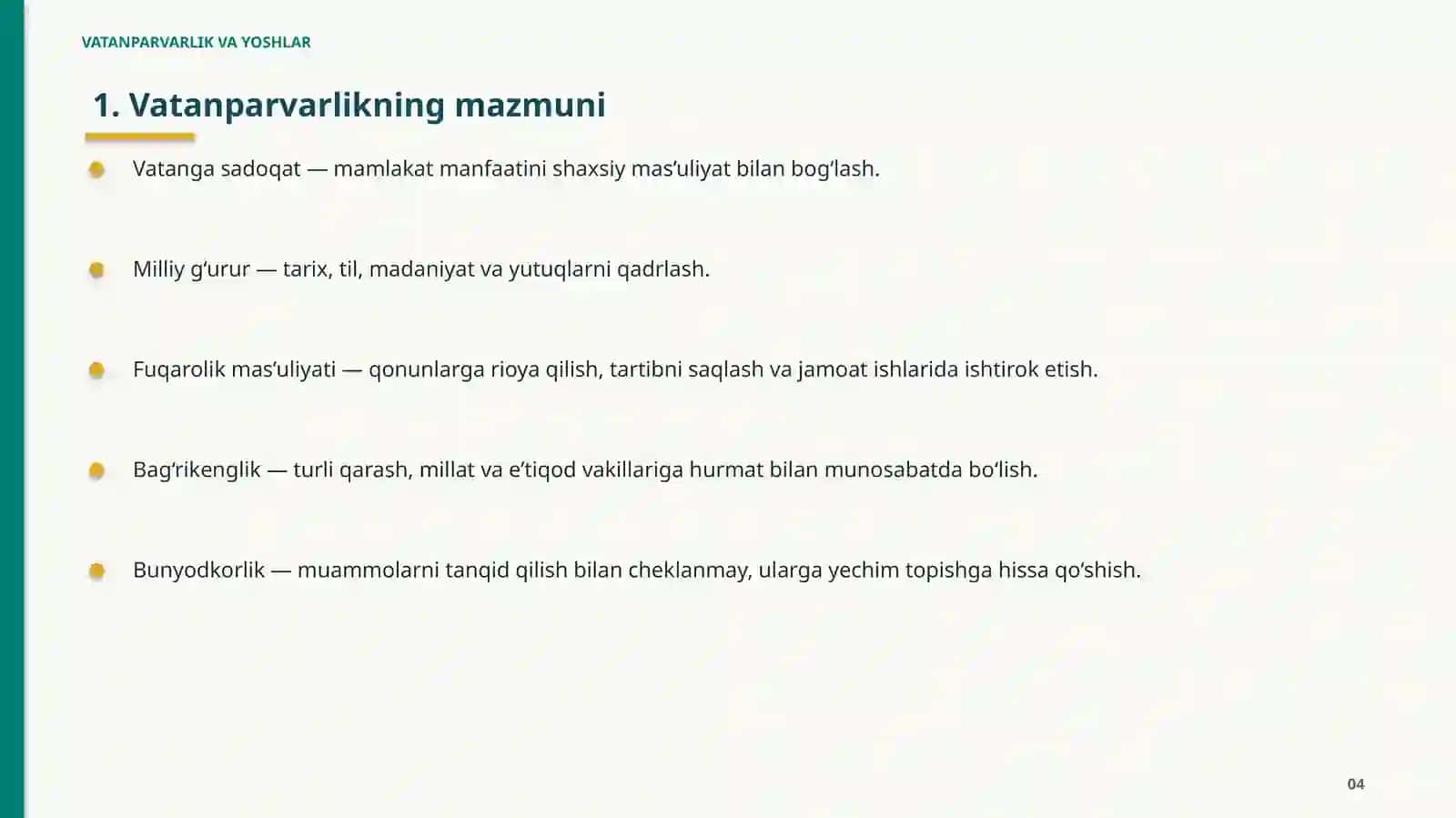 VATANPARVARLIK VA YOSHLAR 4
