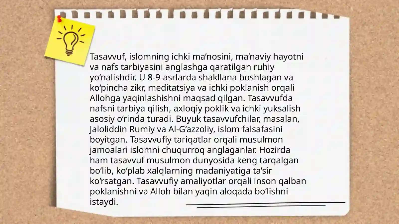 Tasavvuf gʻoyasi 4