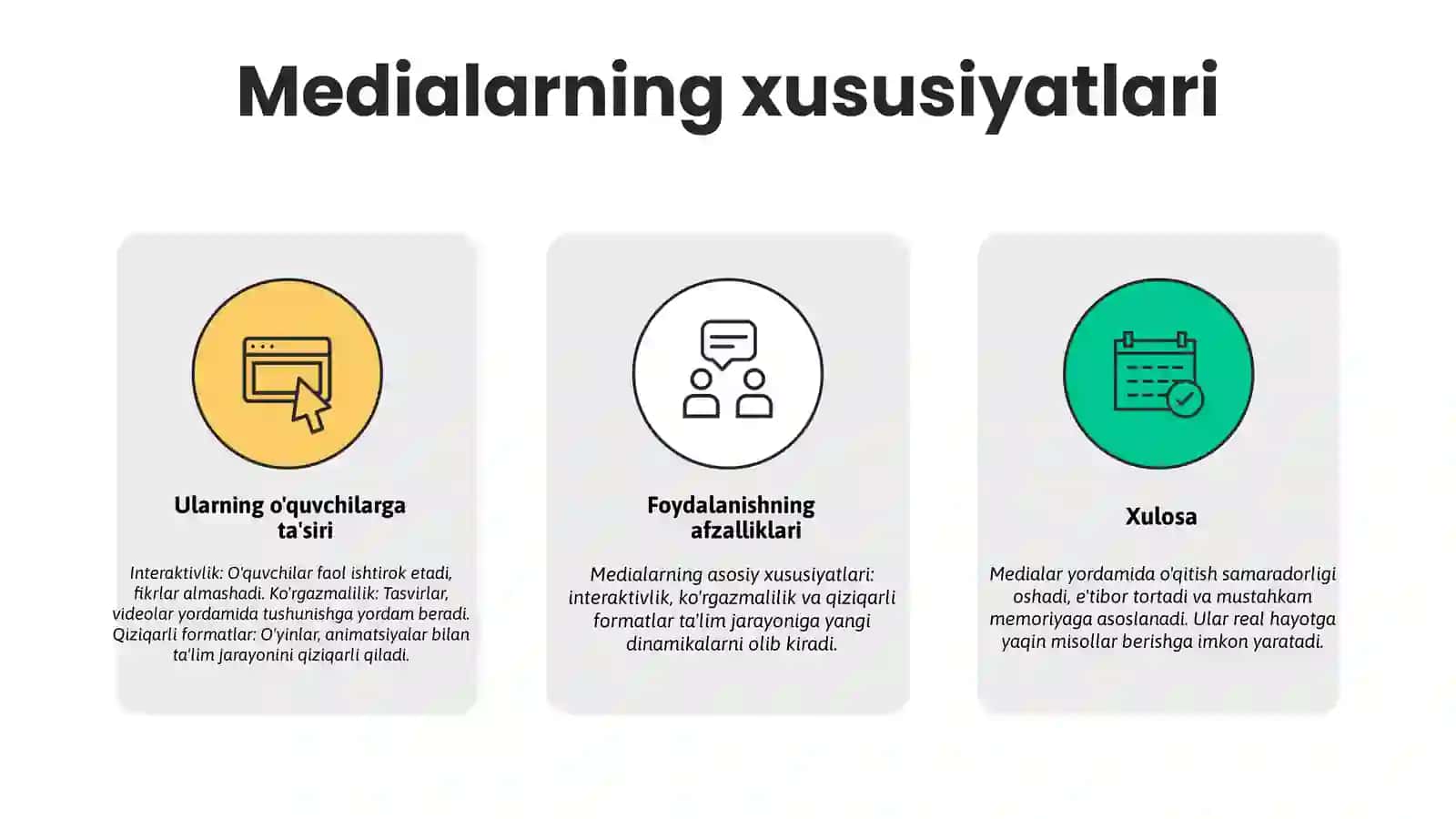Pedagogik media ta'lim xususiyatlari 4