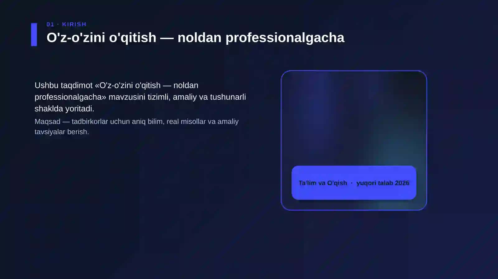 O'z-o'zini o'qitish — noldan professionalgacha 4