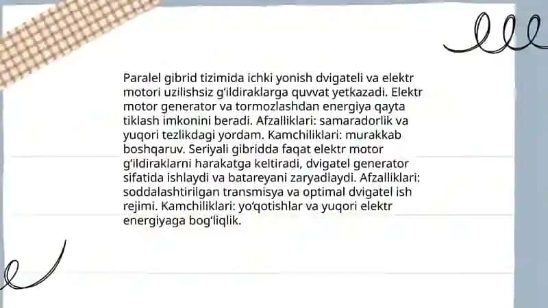 Gibrid avtomobillar 4