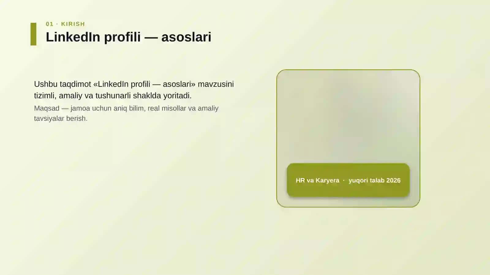 LinkedIn profili — asoslari 4