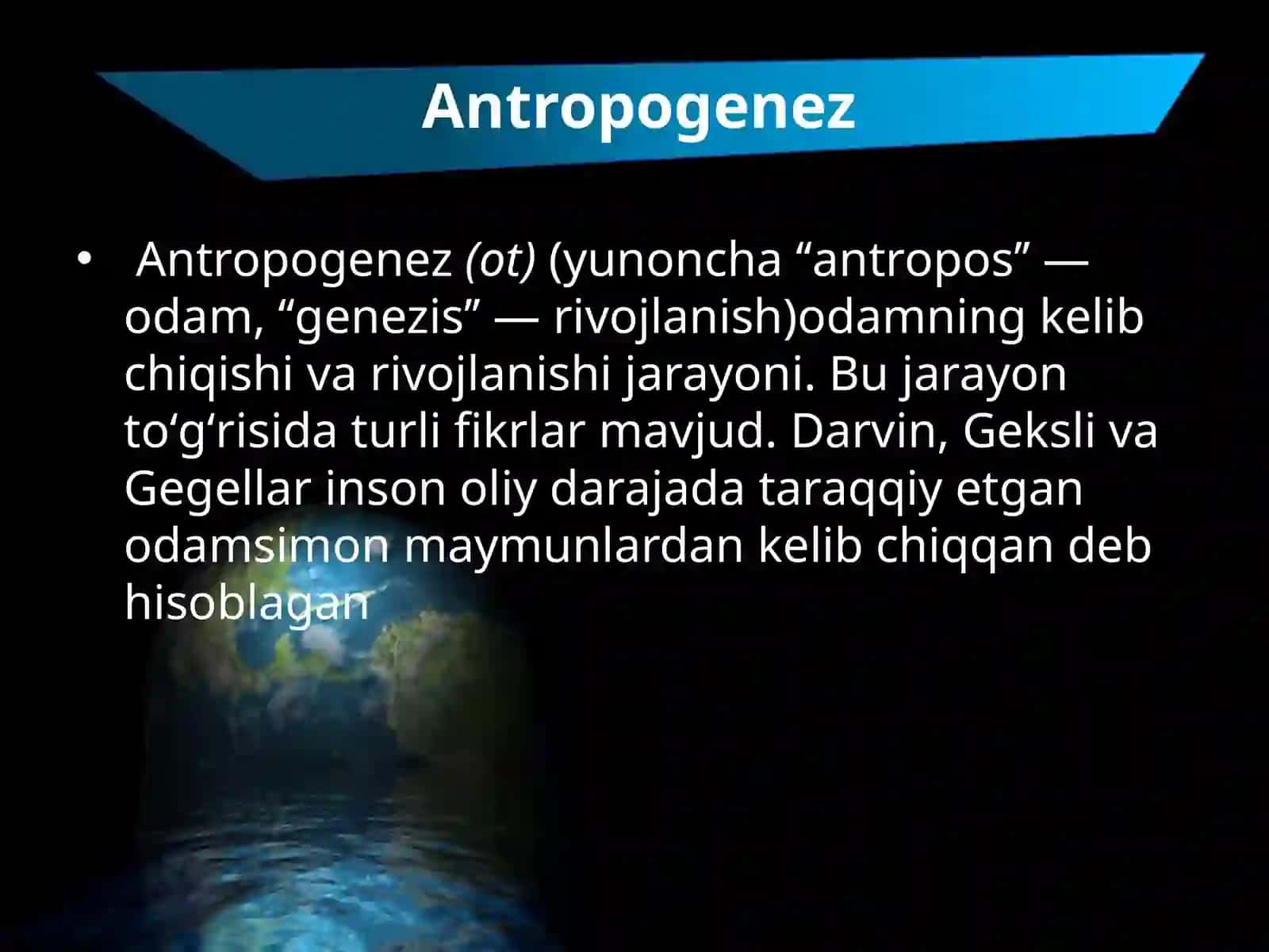 Antropogenez(ot) 4