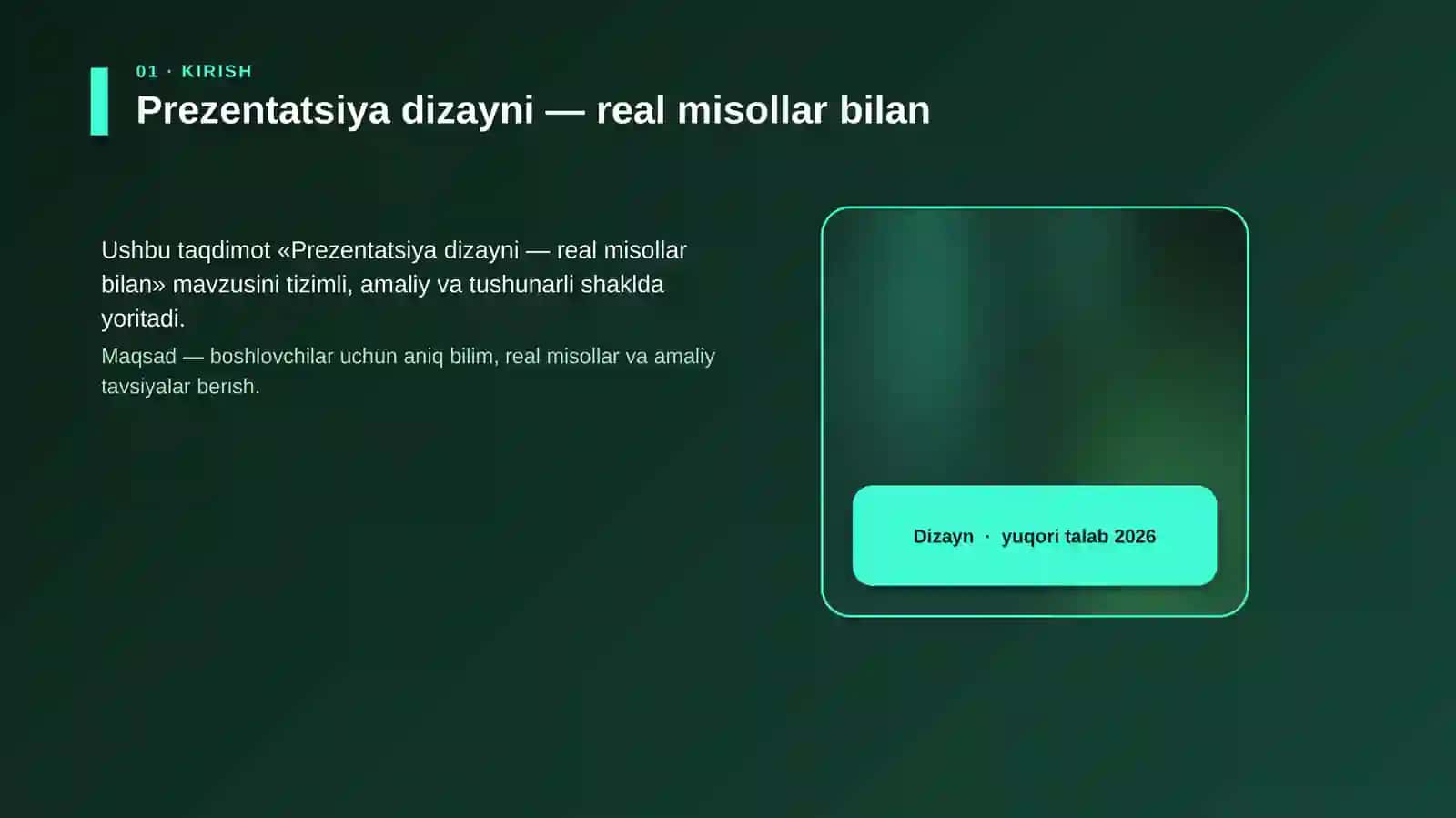 Prezentatsiya dizayni — real misollar bilan 4