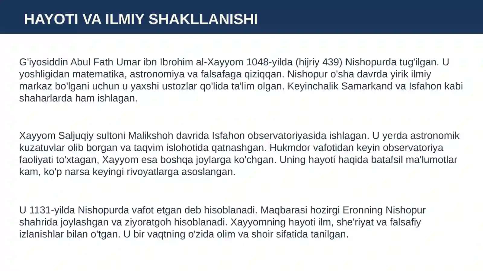 UMAR XAYYOM 4
