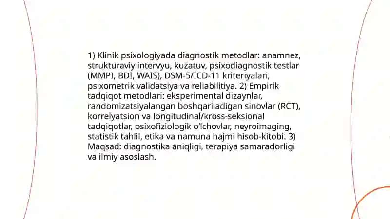 Zamonaviy psixologiya tarmoqlarida tadqiqot metodlarining qòllanilishi 4