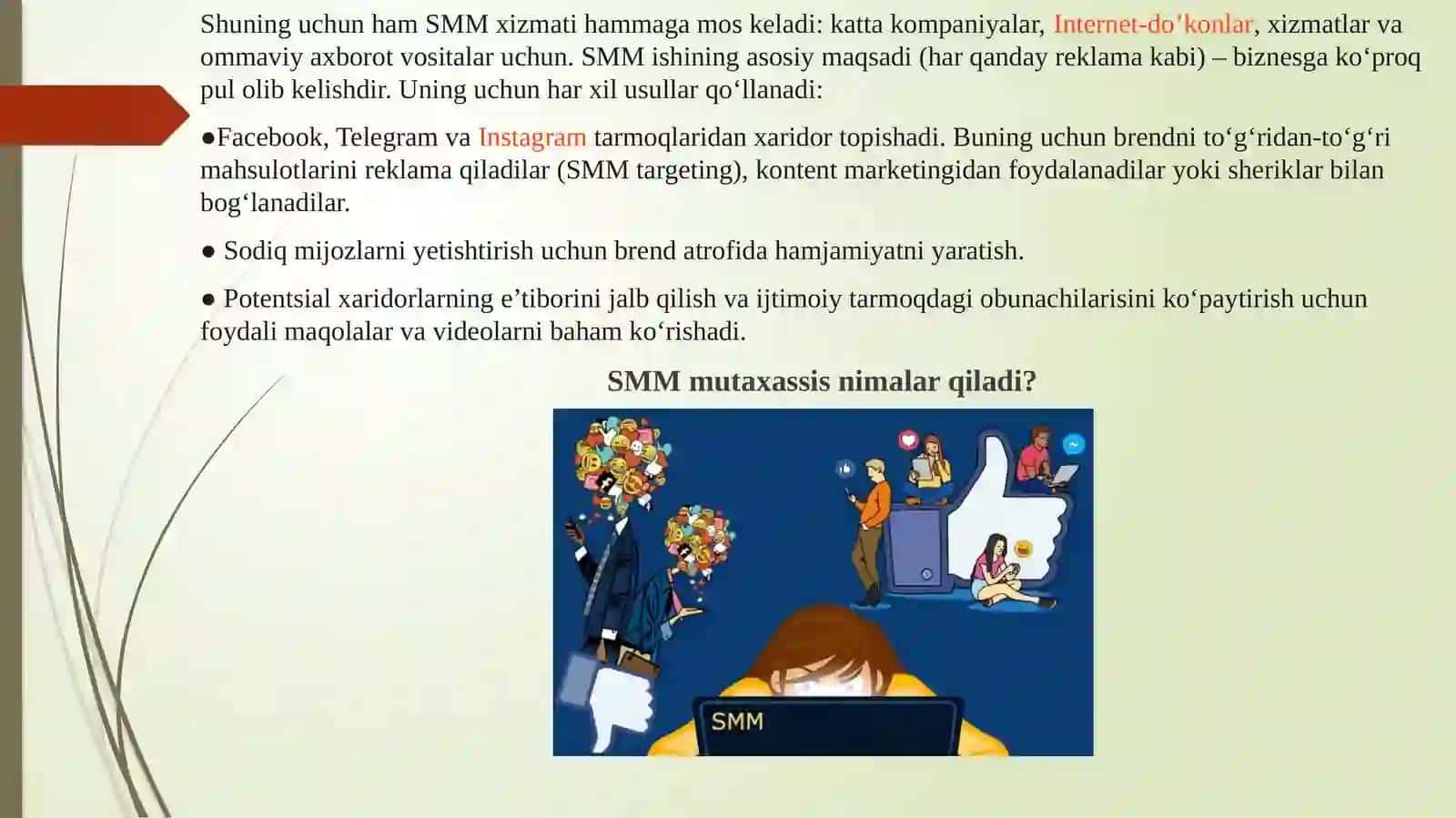 SMM platformalar: Facebook va Instagram tarmog'ida ishlash 4