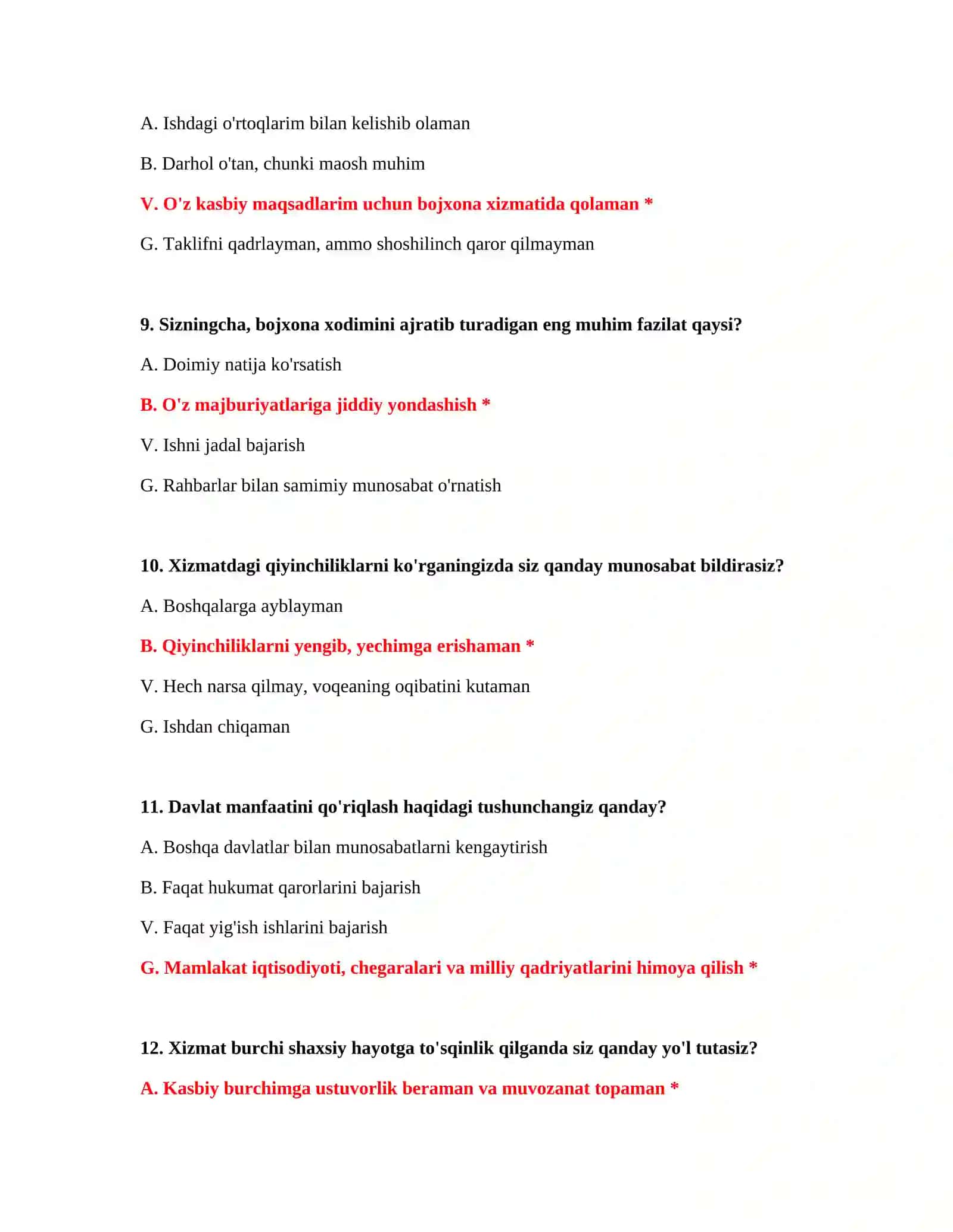 Bojxona testlari DOCX 4