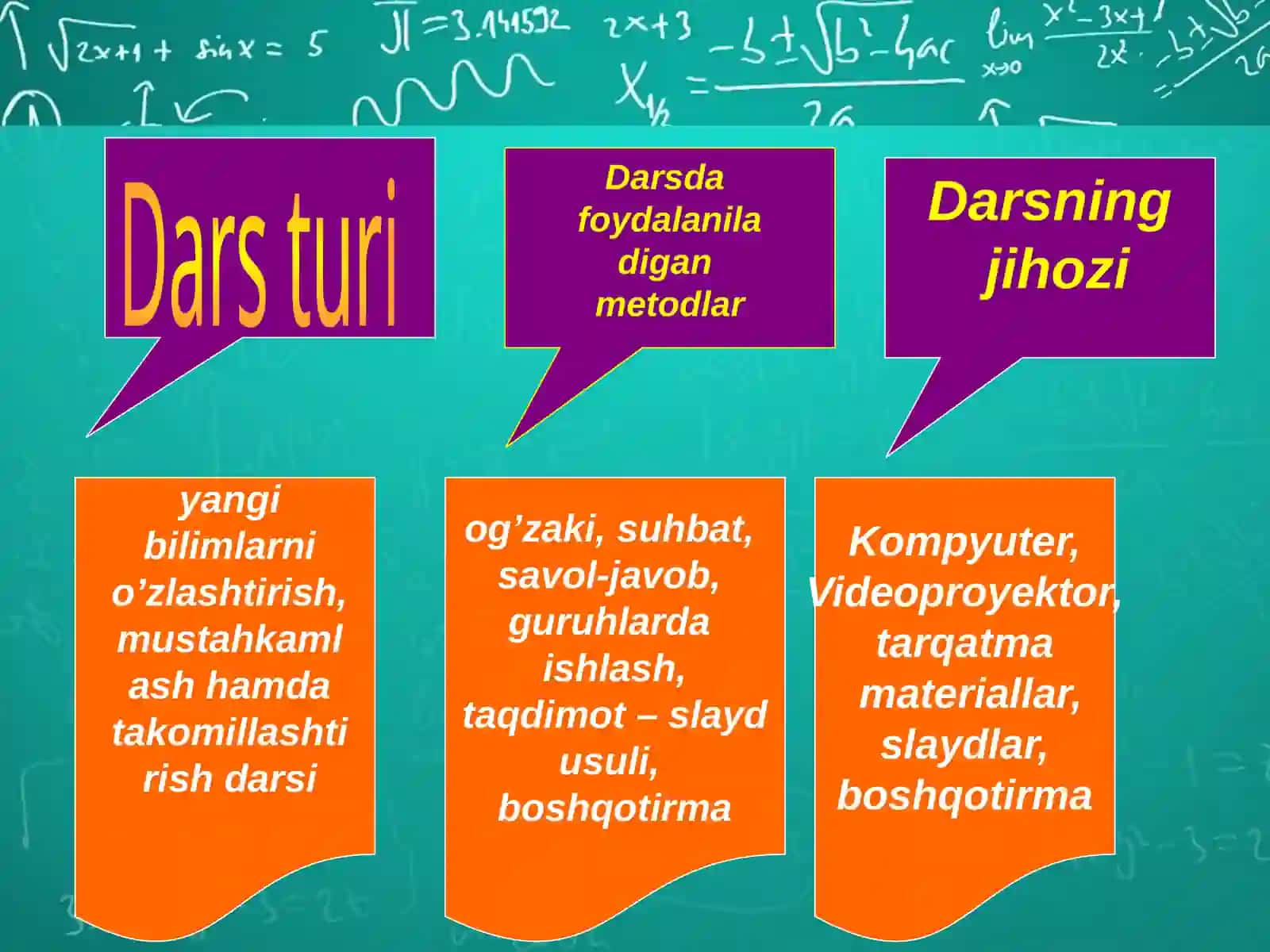 Matematik formulalar bilan ishlash 4